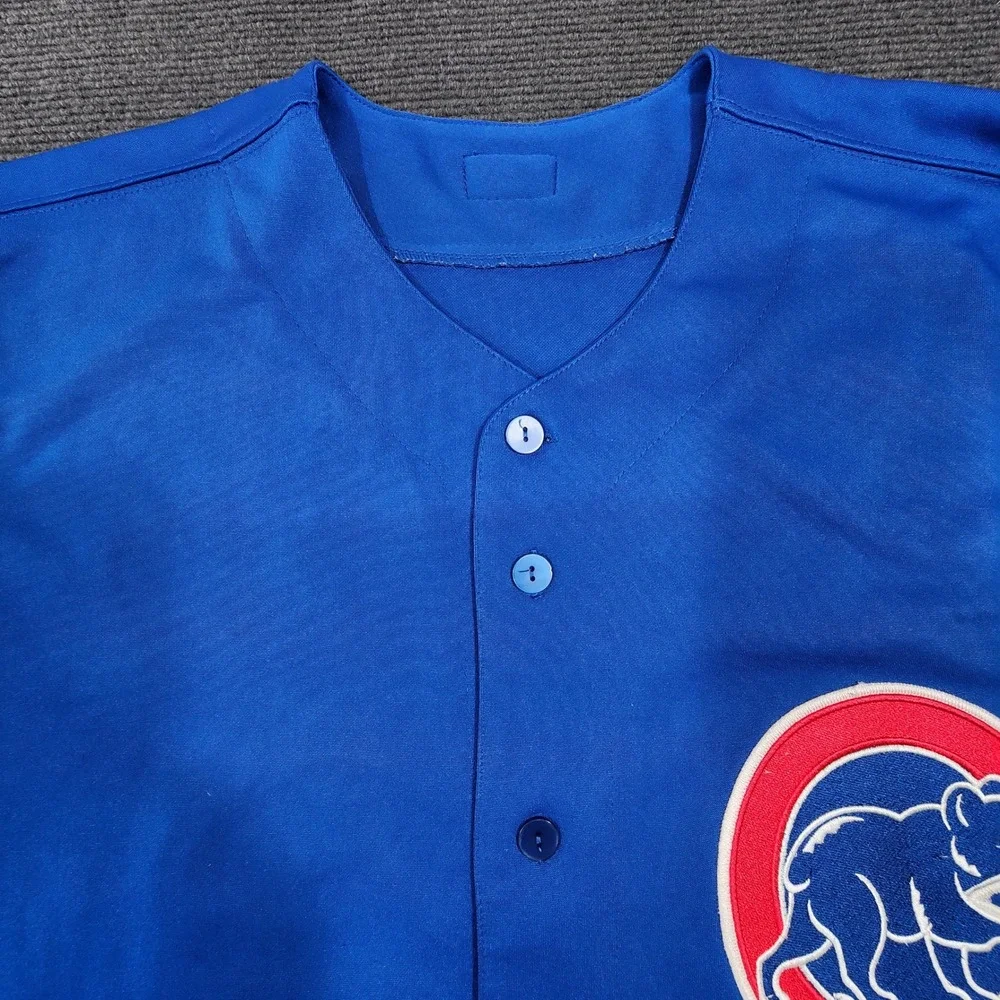 Majestic Ryne Sandberg #23 Chicago Cubs Baseball Jersey Mens Sz52 Blue Retro